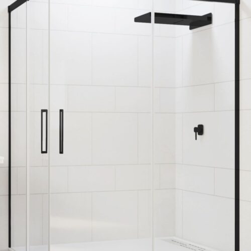 Mampara Angular Negra - Altair Black