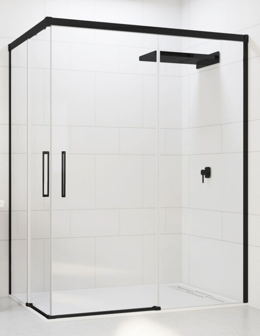 Mampara Angular Negra - Altair Black