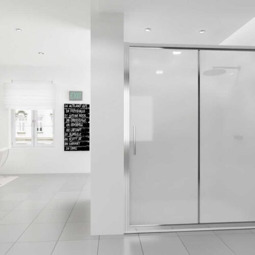 Mampara-con-Cristal-Opaco-Dora