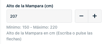 Configurar el alto de la mampara