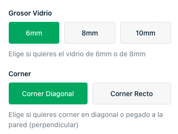 Grosor del Vidrio de la Mampara